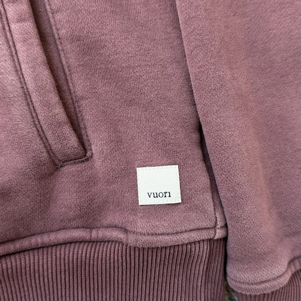 Vuori Men’s Zip Hoodie in Dusty Plum - Picture 3 of 6